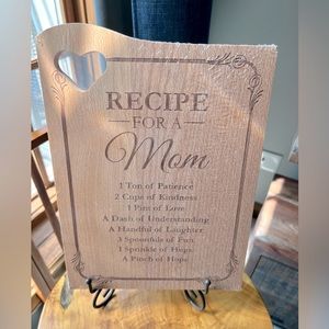 Mom Recipe Poem Cutting Board